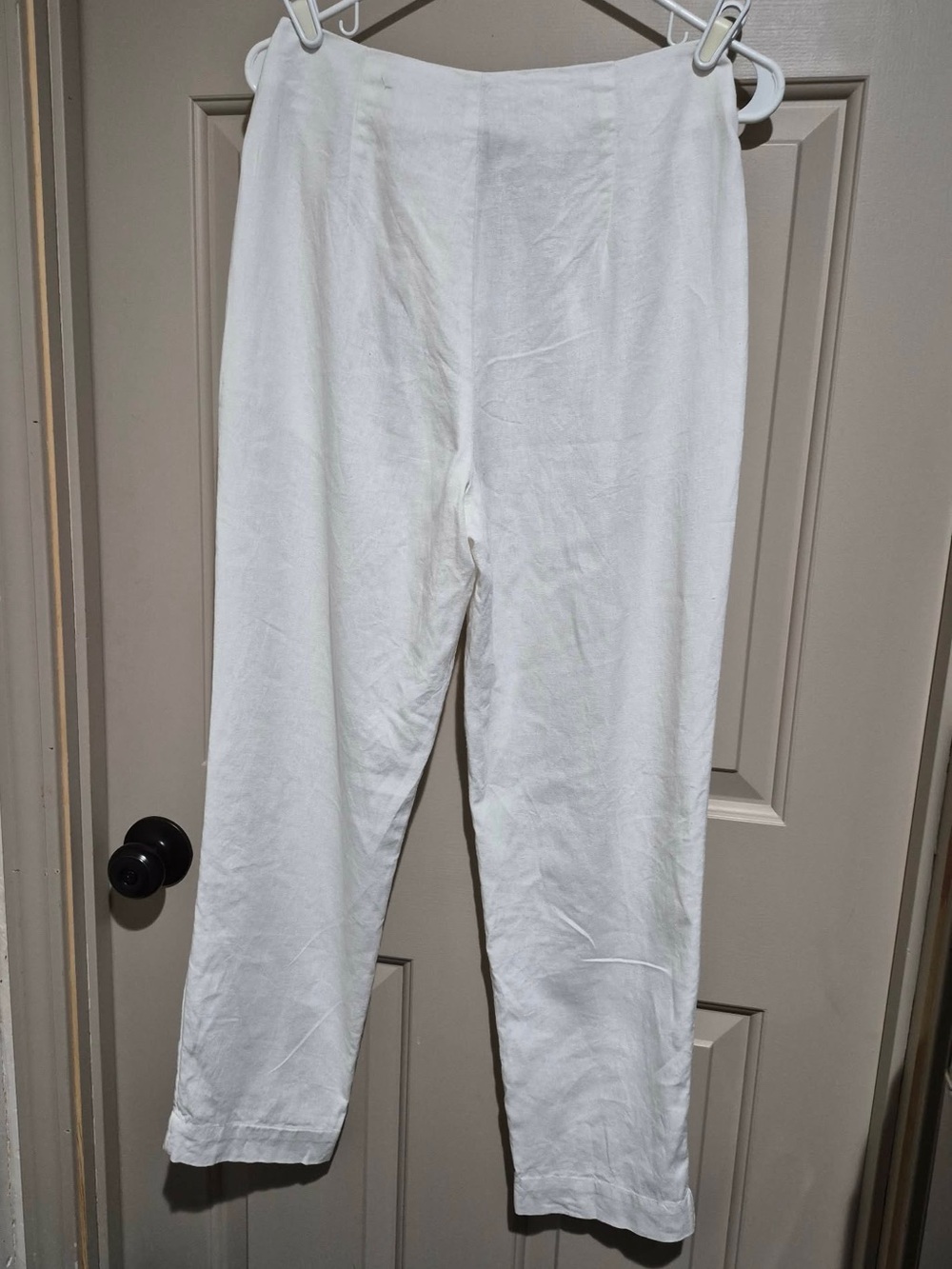 a new day White Straight-Leg Linen Blend Pants